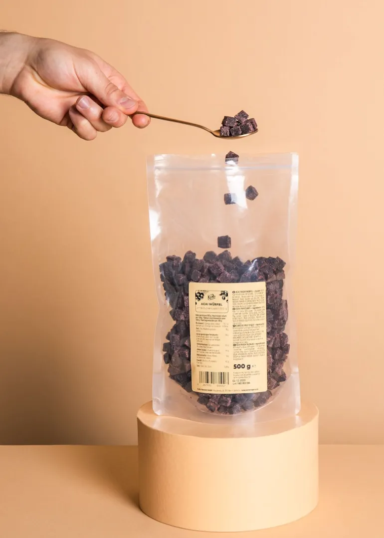 Acai Würfel mit Apfel 500 g