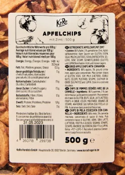 Apfelchips mit Zimt 500 g