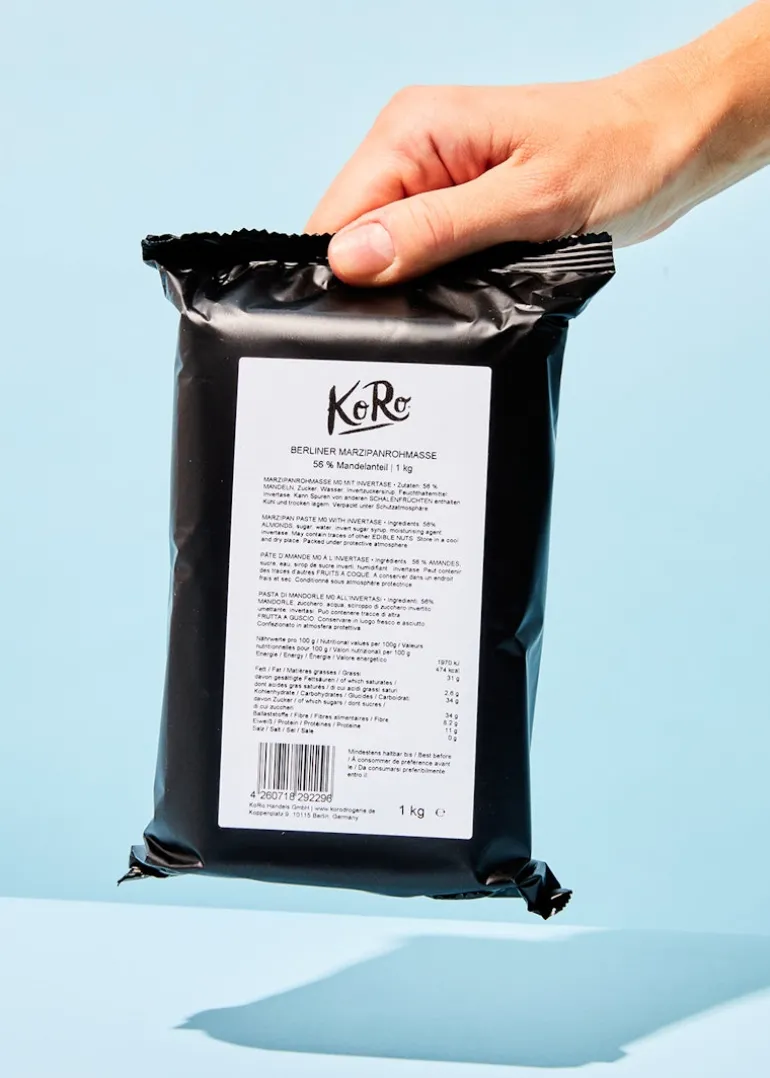 Berliner Marzipanrohmasse mit 56 % Mandeln 1 kg