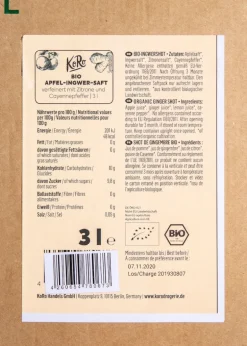 Bio Apfel-Ingwer-Saft 3 L