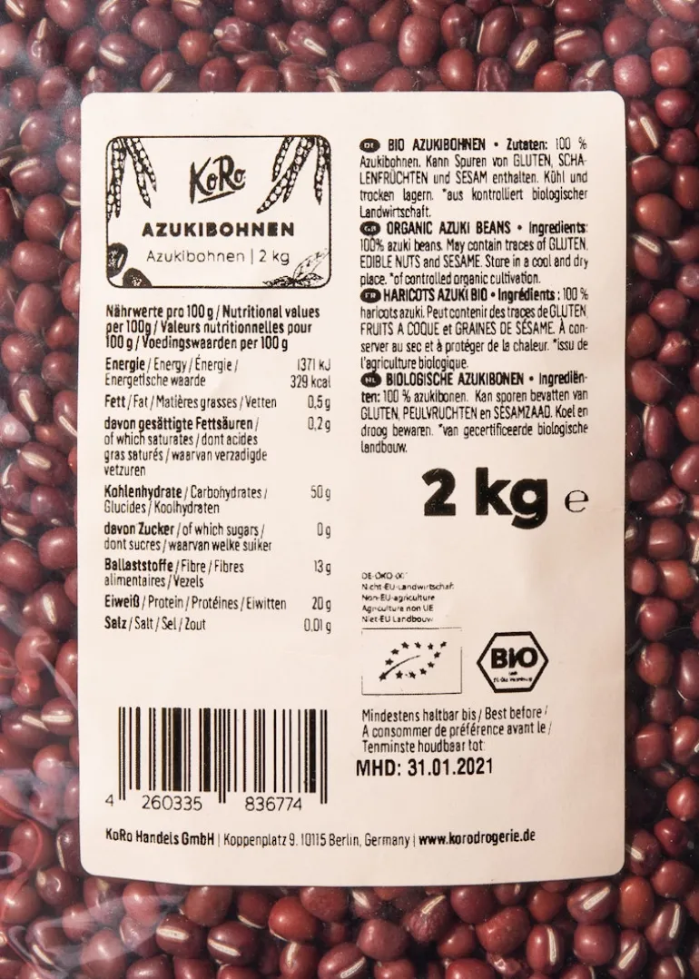 Bio Azukibohnen 2 kg