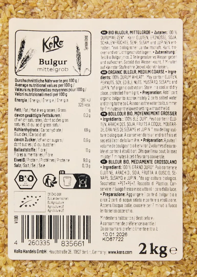Bio Bulgur 2 kg