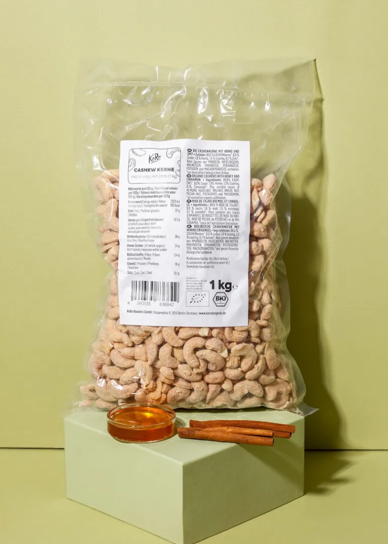 Bio Cashewkerne mit Honig und Zimt 1 kg