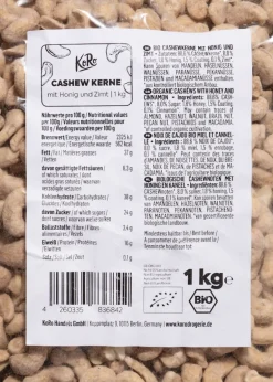 Bio Cashewkerne mit Honig und Zimt 1 kg