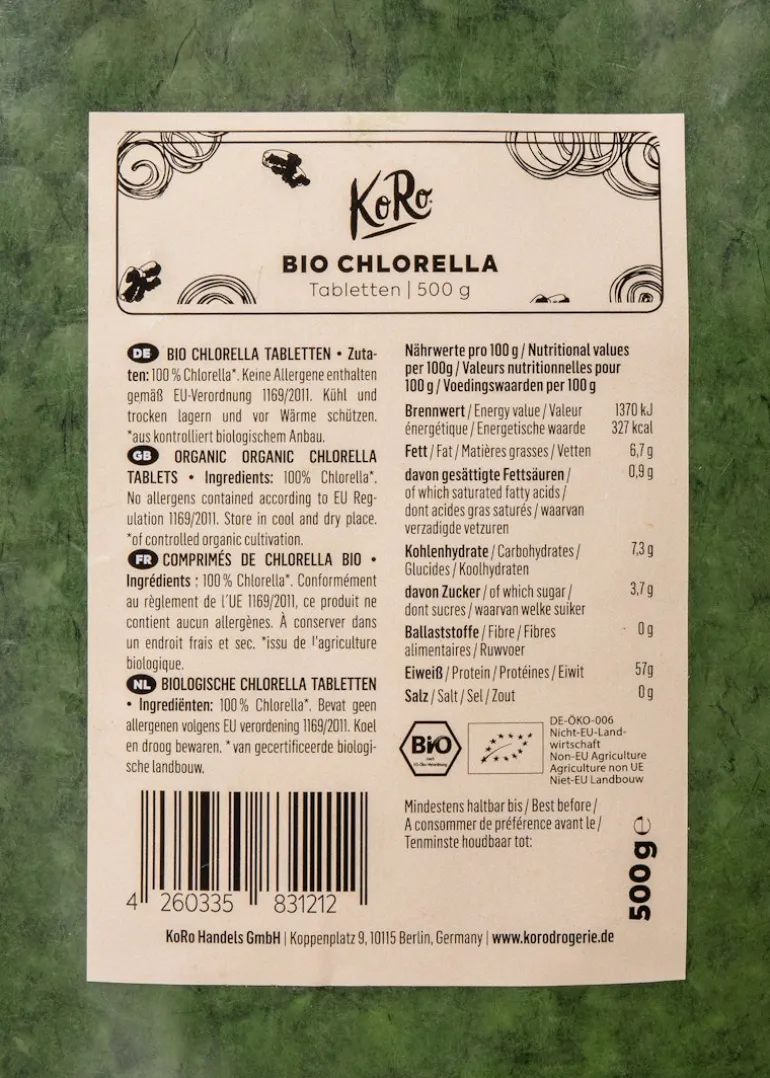 Bio Chlorella Tabletten 500 g