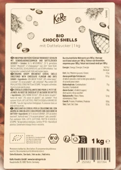 Bio Choco Shells mit Datteln gesüßt 1 kg
