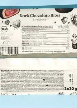 Bio Dark Chocolate Bites Strawberry 2 x 20 g