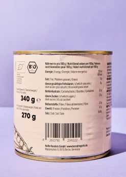Bio Erbsen in der Dose 270 g