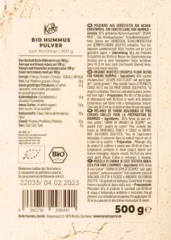 Bio Hummus Pulver 500 g
