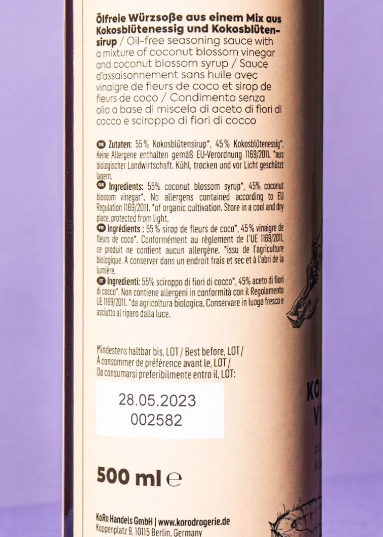 Bio Kokosblüten Vinaigrette 500 ml