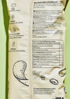 Bio Linsenchips mit Meersalz 100 g