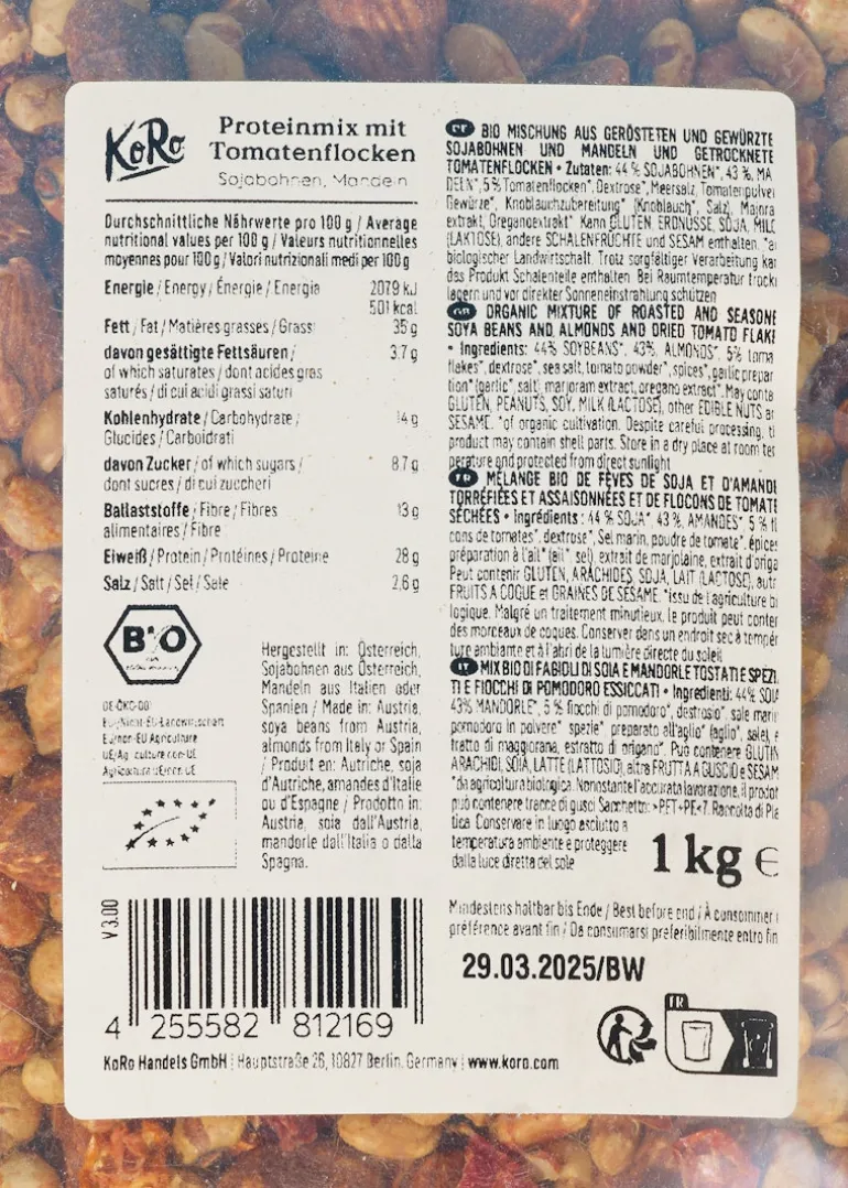 Bio Proteinmix mit Tomatenflocken 1 kg