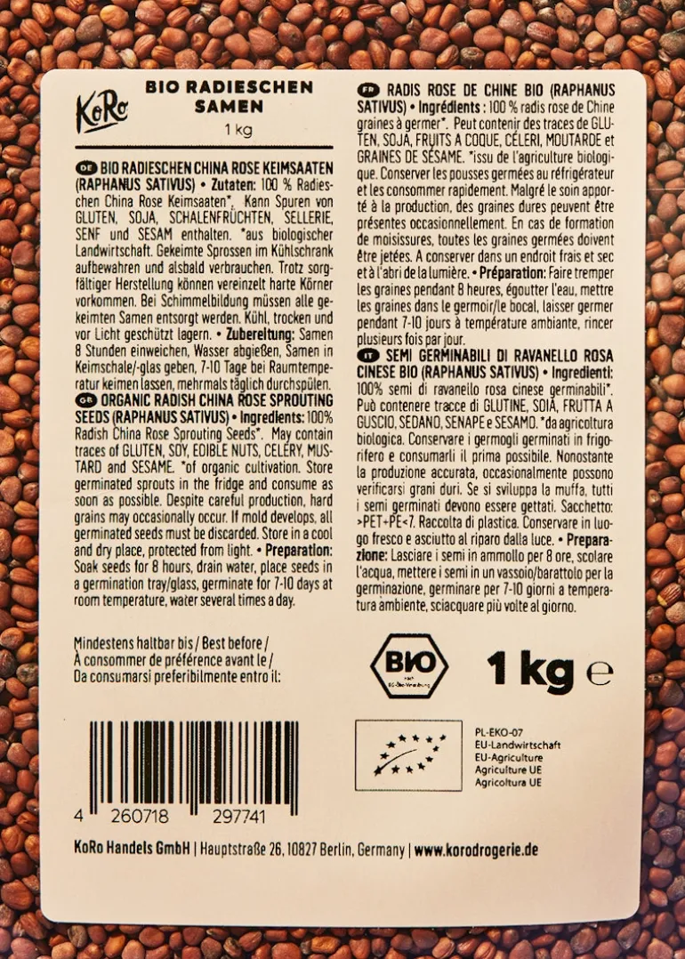 Bio Radieschen Samen 1 kg