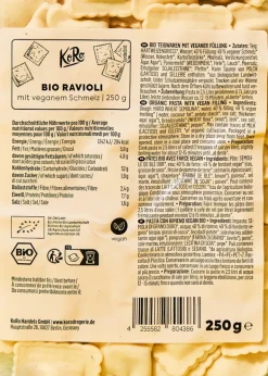 Bio Ravioli mit veganem Schmelz 250 g