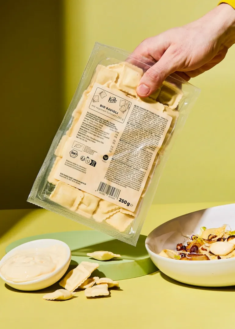 Bio Ravioli mit veganem Schmelz 250 g