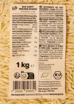 Bio Risoni aus Hartweizengrieß 1 kg