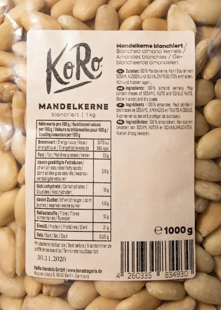 Blanchierte Mandelkerne 1 kg
