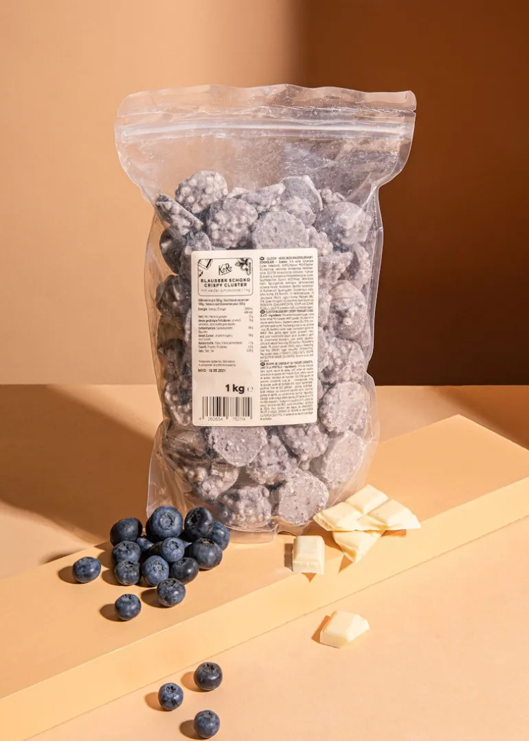 Blaubeer Schoko Crispy Cluster 1 kg