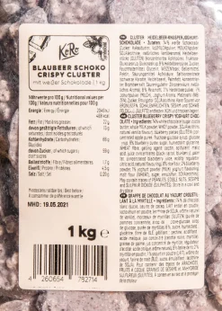 Blaubeer Schoko Crispy Cluster 1 kg