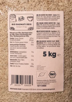 Brauner Bio Basmati Reis 5 kg