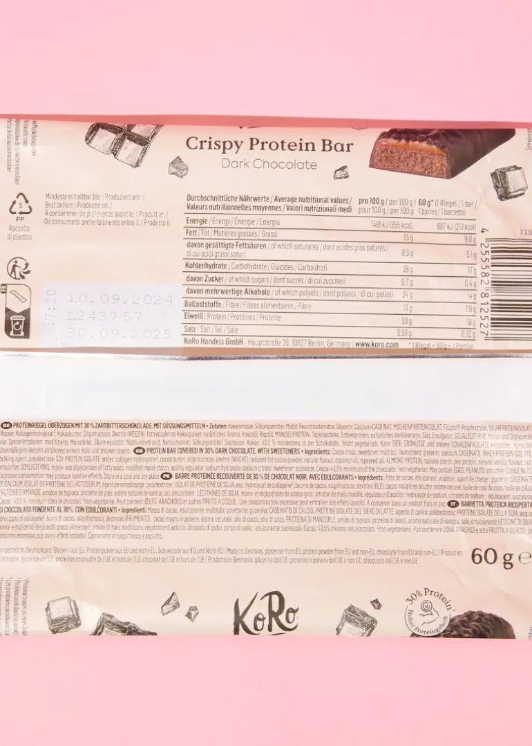 Crispy Protein Bar Dark Chocolate 60 g