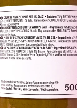 Crunchy Pistazienmus mit 1 % Salz 500 g