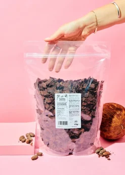 Dunkel geröstete Bio Kokoschips mit Kakao 1 kg