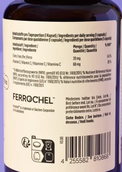 Eisenbisglycinat + Vitamin C aus Acerola Kapseln 180 Stück