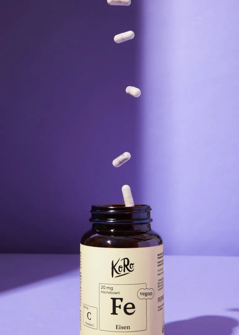 Eisenbisglycinat + Vitamin C aus Acerola Kapseln 180 Stück