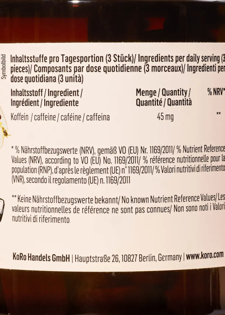 Energy Fruit Bites mit Koffein und Guarana 120 Stück