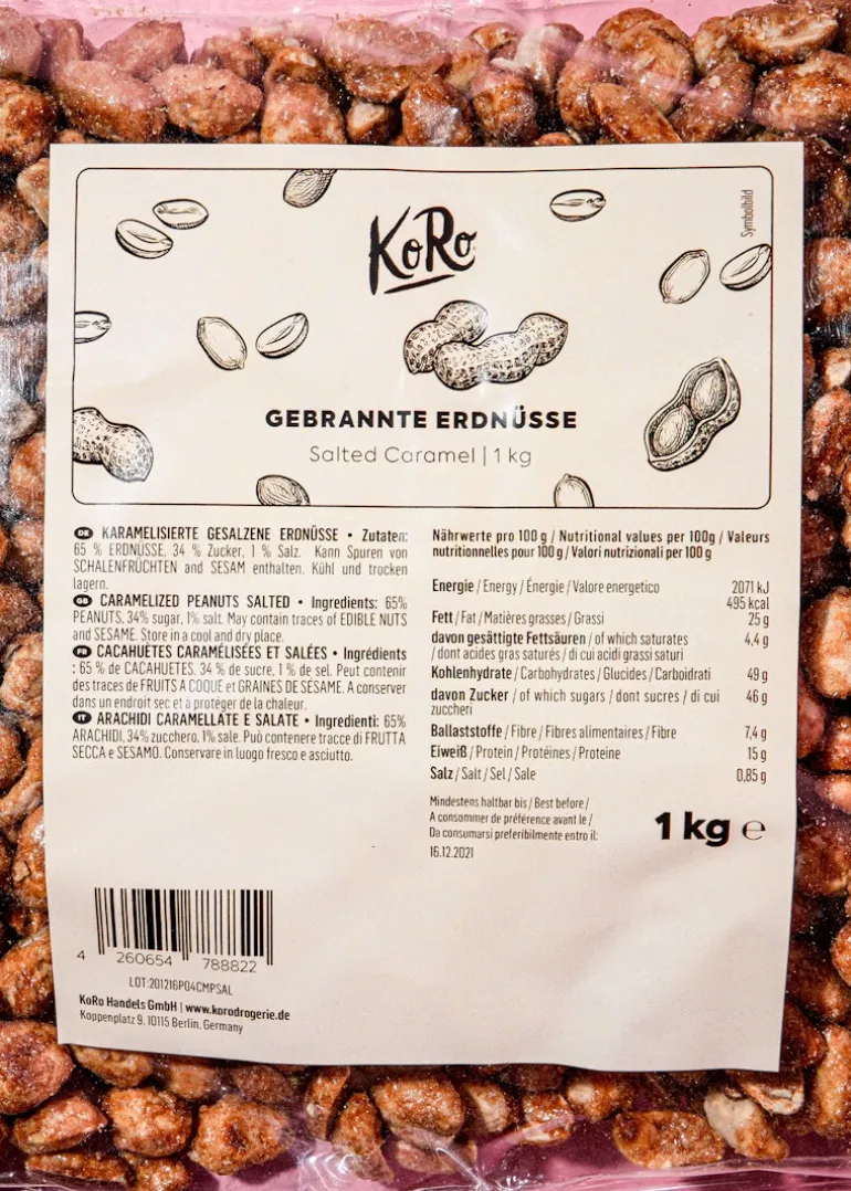 Gebrannte Erdnüsse Salted Caramel 1 kg