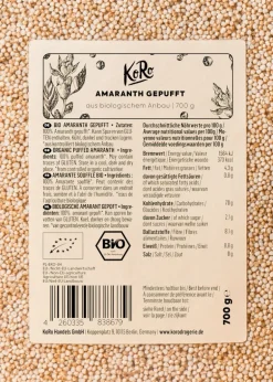 Gepuffter Bio Amaranth 700 g