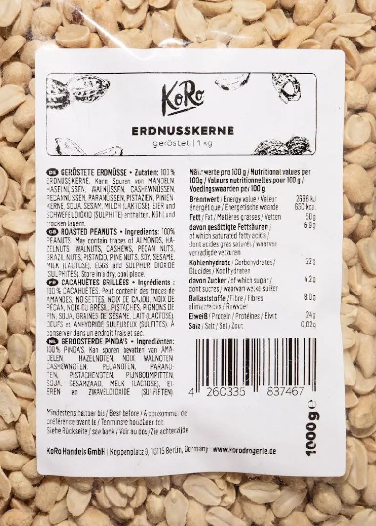 Geröstete Erdnusskerne 1 kg