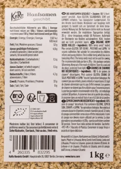 Geschälte Bio Hanfsamen 1 kg
