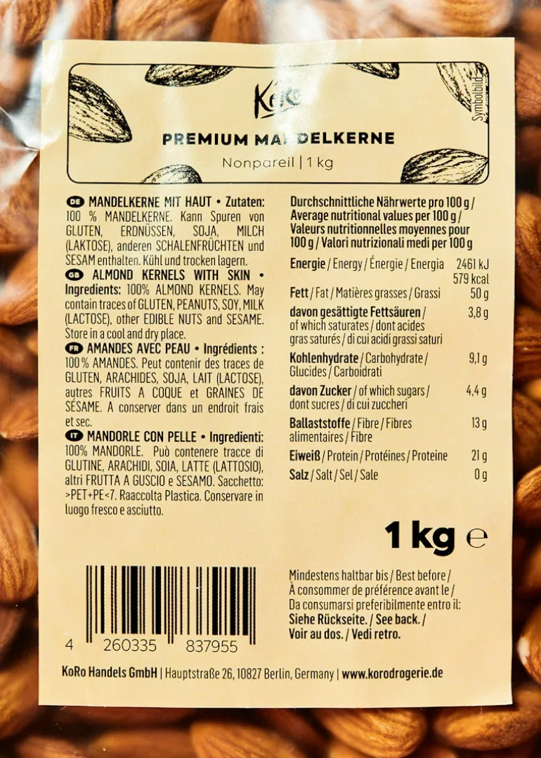 Premium Mandelkerne 1 kg