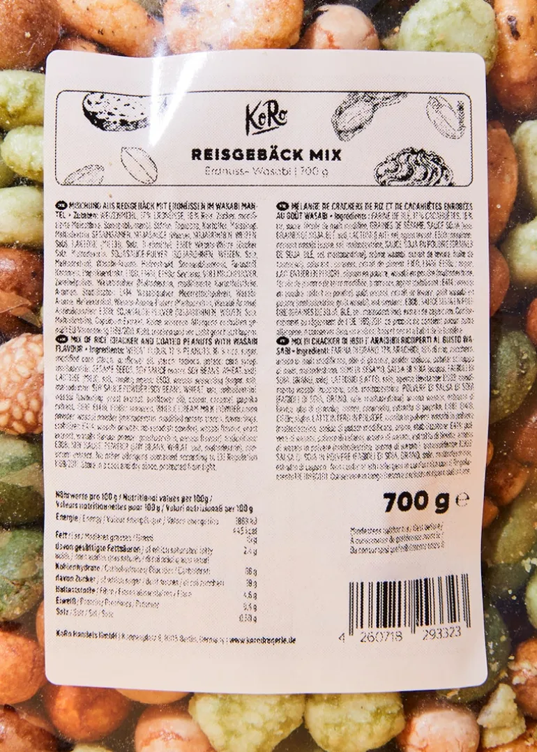 Reisgebäck Mix Erdnuss-Wasabi 700 g