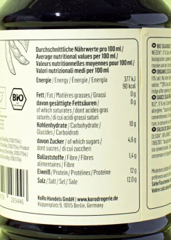 Salzreduzierte Bio Sojasauce 1 L