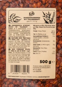 Sanddornbeeren mit Traubensaft 500 g