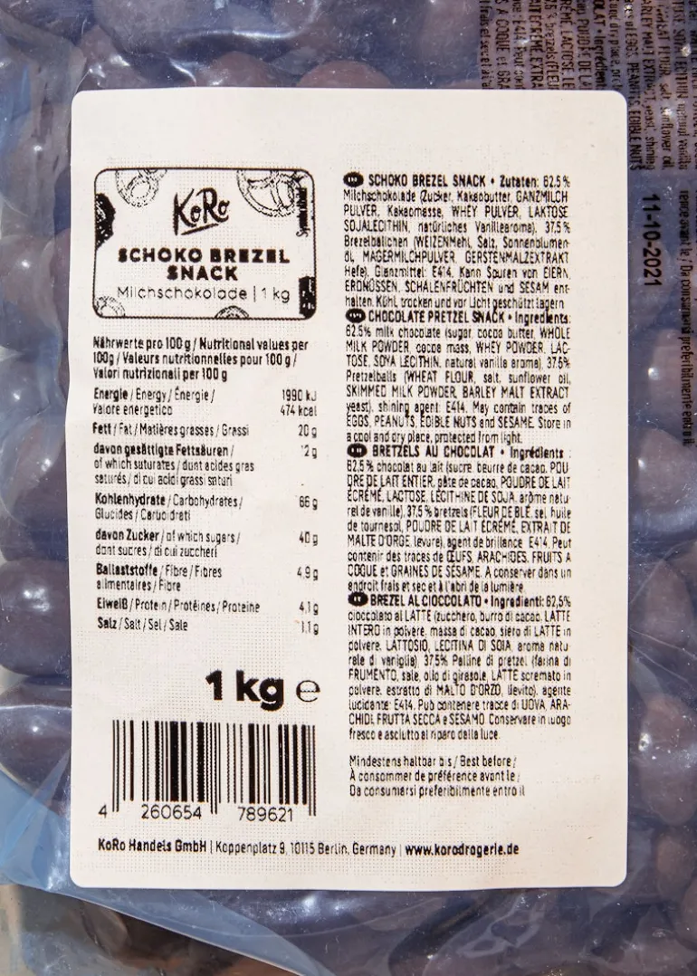 Schoko Brezel Snack 1 kg