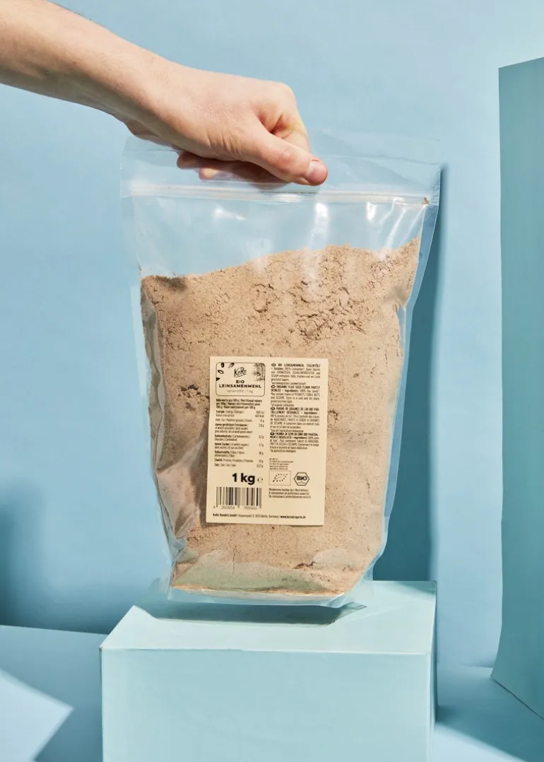 Teilentöltes Bio Leinsamenmehl 1 kg