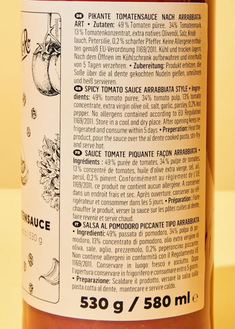 Tomatensoße Arrabbiata 530 g