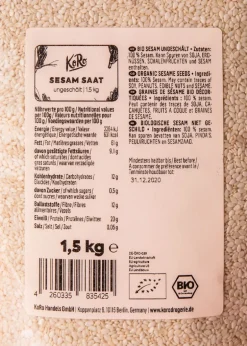 Ungeschälter Bio Sesam 1,5 kg