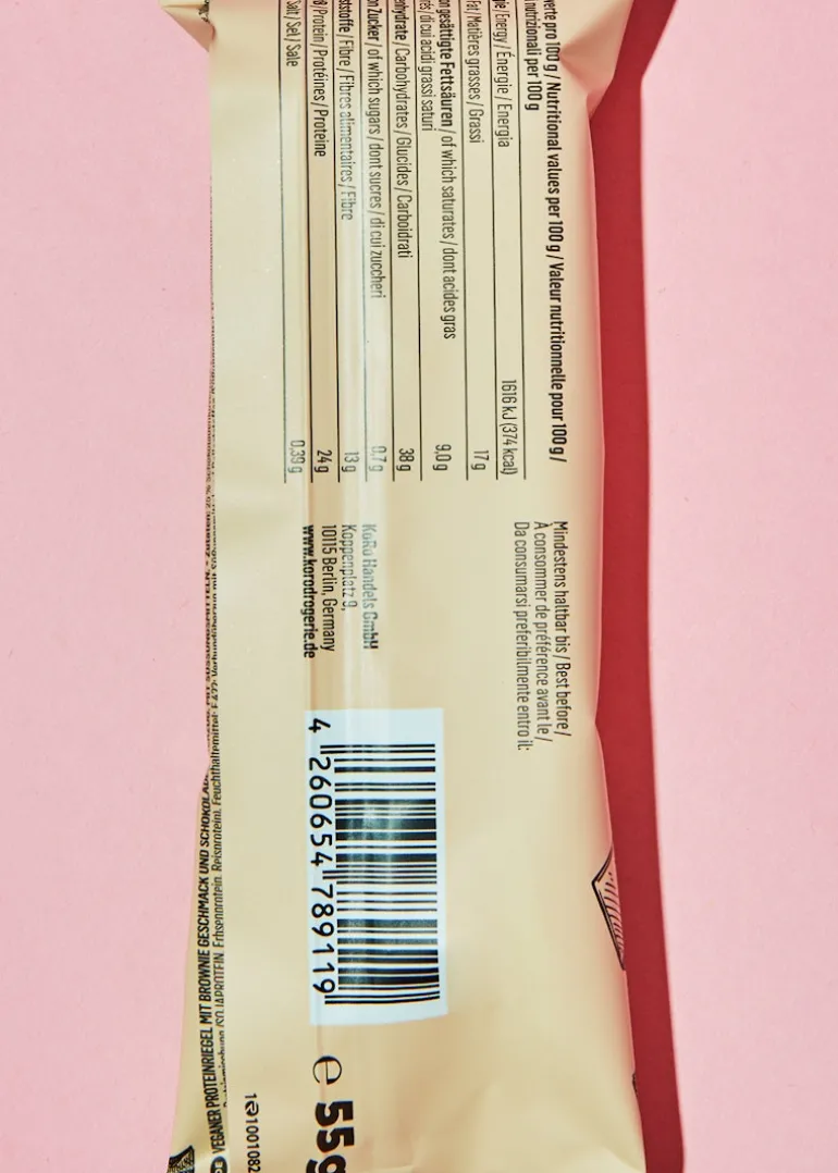 Veganer Proteinriegel Schokolade Brownie 55 g
