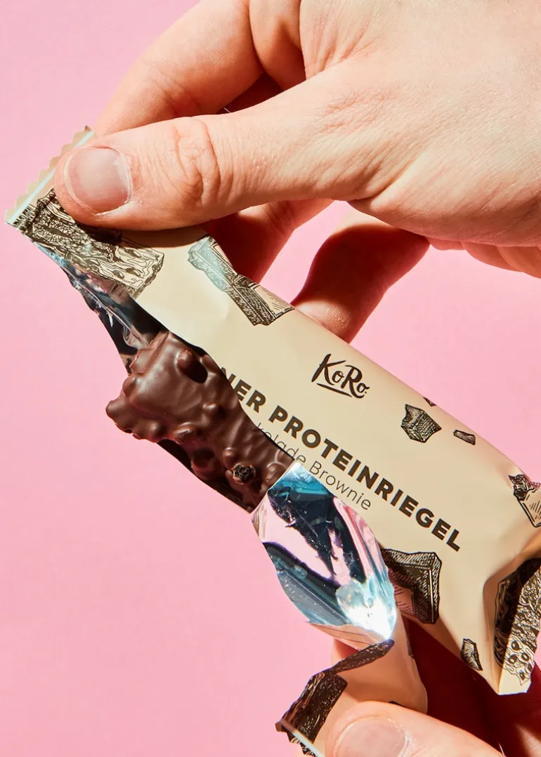 Veganer Proteinriegel Schokolade Brownie 55 g