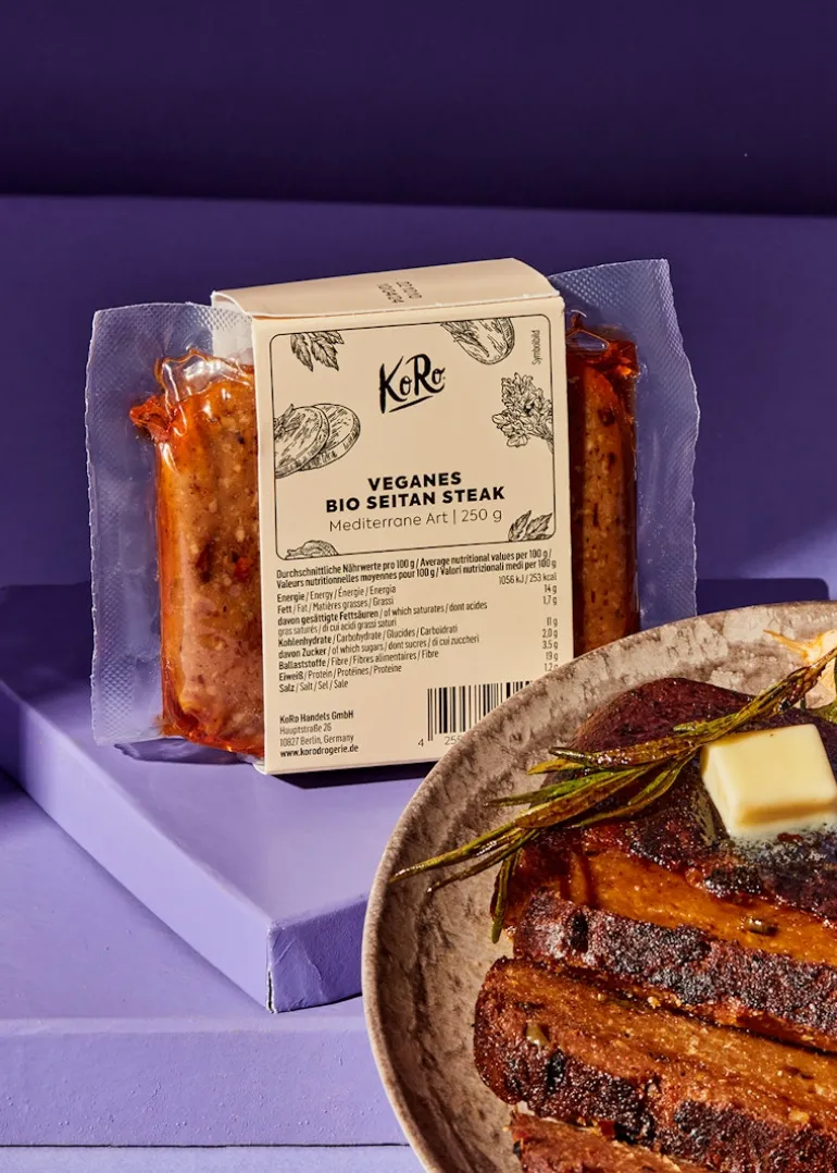 Veganes Bio Seitan Steak Mediterrane Art 250 g