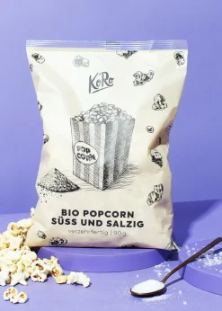 Verzehrfertiges Bio Popcorn süß und salzig 90 g