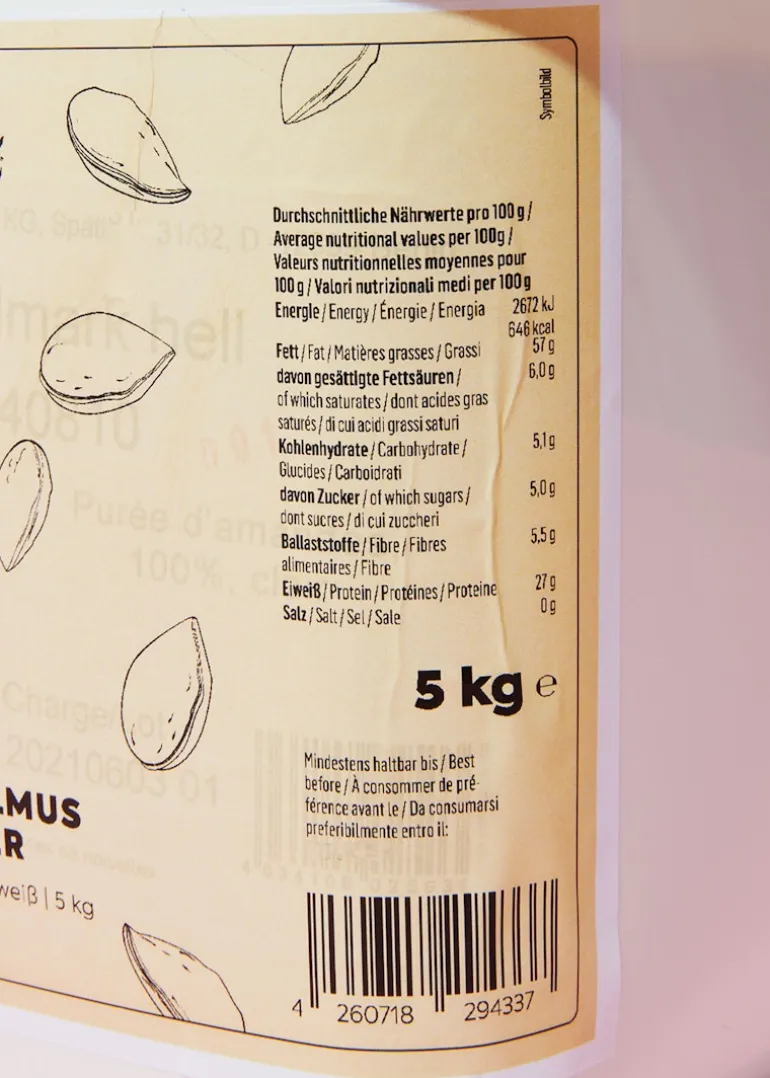 Weißes Mandelmus 5 kg - Eimer