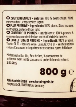 Zwetschgenmus 100 % Frucht 800 g